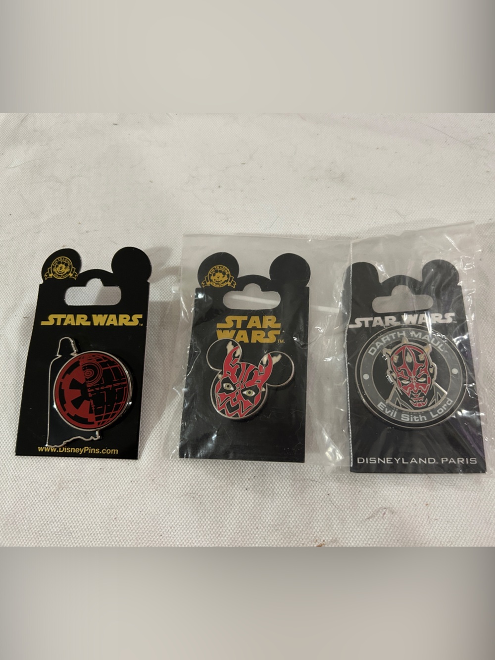 Star Wars Darth Maul and Darth Vader Enamel Pins